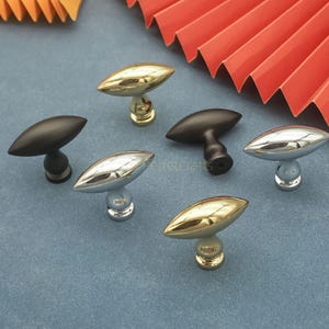 Perillas de tocador de latón color oliva: tiradores de cajón negros, herrajes únicos para gabinetes