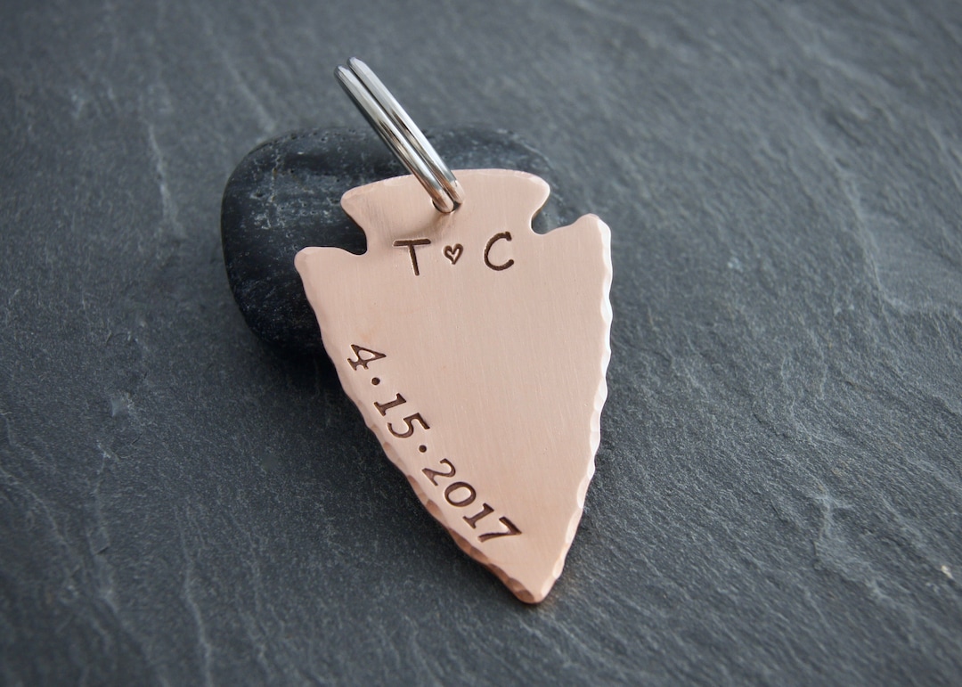 Arrowhead Keychain Personalized Gift for Boyfriend, Girlfriend, Husband, Fiance FAST SHIPPING