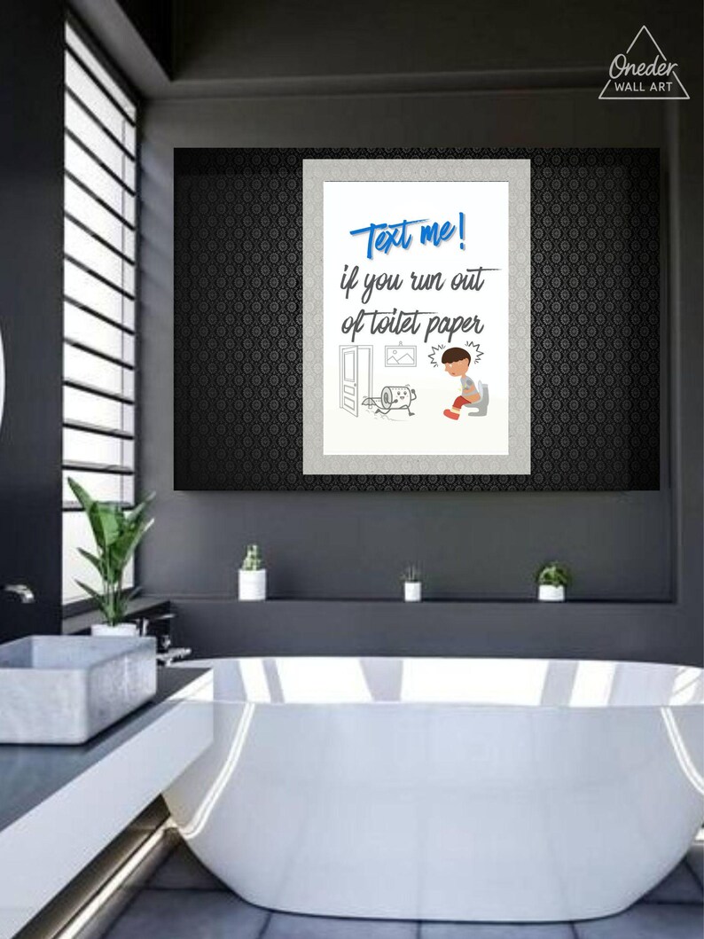 Funny Bathroom Quote Print – Playful Toilet Humor Wall Art (digital ...