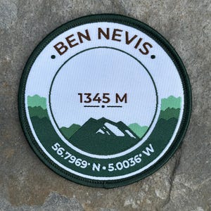 Ben Nevis Woven Patch | Hiking Patch | Scotland Patch | Munro Gift | Backpack Patch