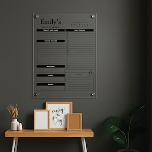 Personalized Clear Acrylic Wall Planner | Dry Erase Calendar