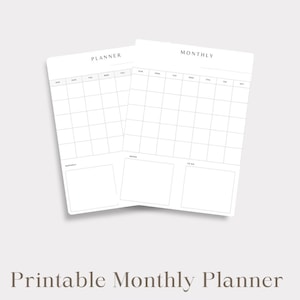 A5 Monthly Planner Undated