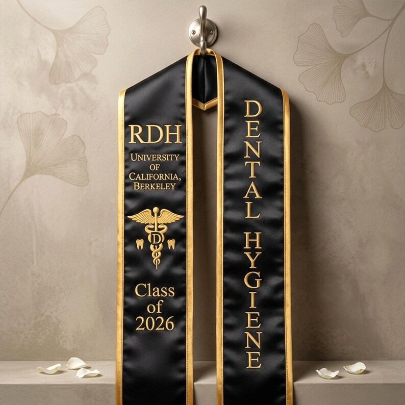 Personalized Dental Hygiene Graduation Stole, RDH Class of 2026 Sash - Etsy