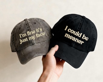 Vintage Baseball Cap with Embroidered Funny Slogan, Unisex Adjustable Dad Hat Streetwear, Trendy Casual Cotton Cap for Men and Women