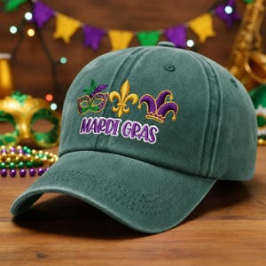 Mardi Gras Baseball Cap - Etsy display picture 3
