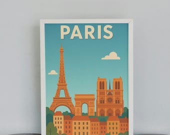 Paris Poster – Paris City Wall Art Print, Digital Download