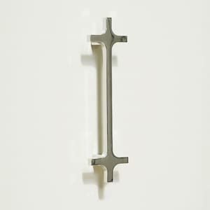 Chrome Star Cross Cabinet Knob Pull | Modern Silver Drawer Handle | Sculptural Cabinet Hardware
