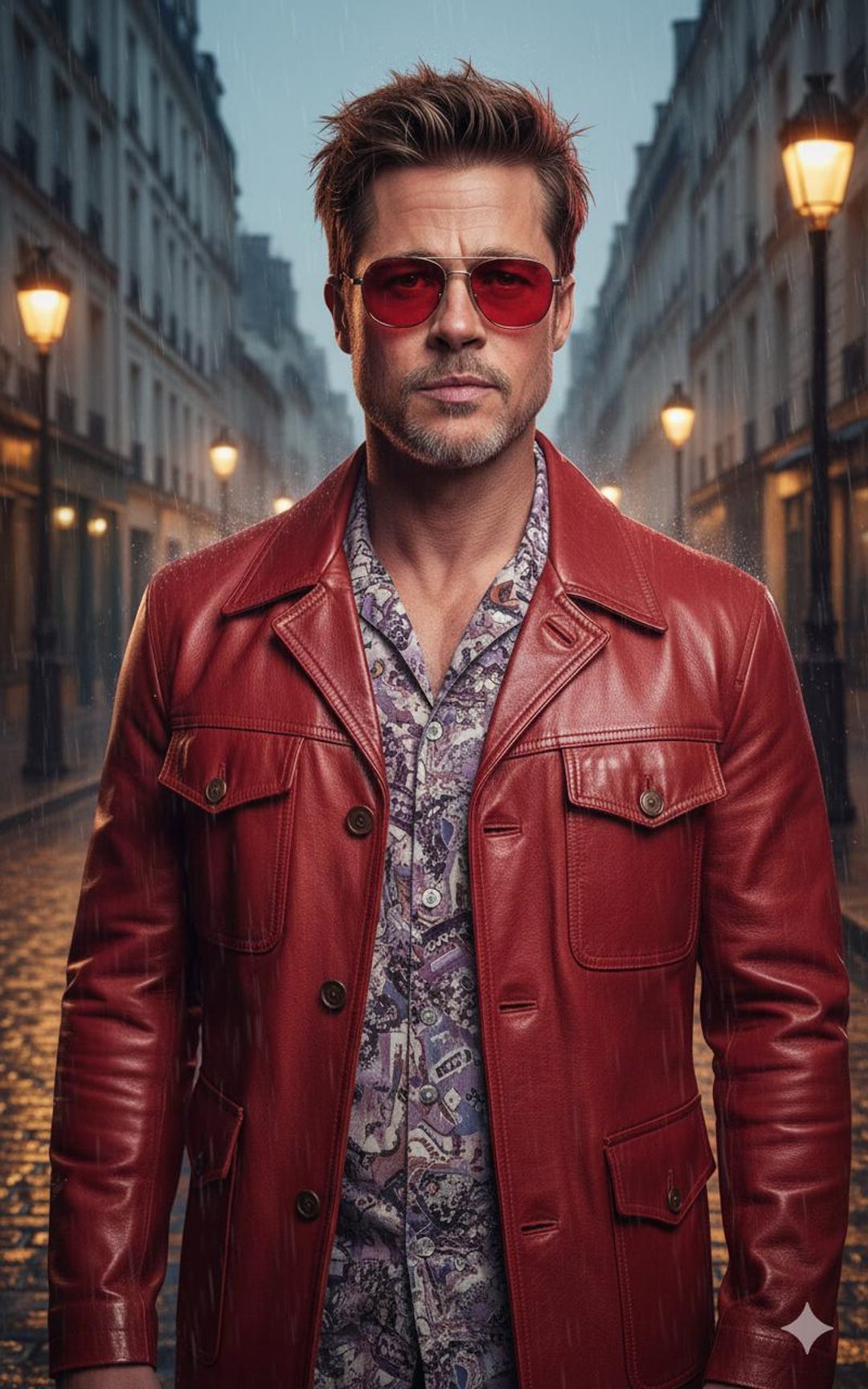 Handmade Fight Club Red Leather Jacket: Tyler Durden Moto Coat - Etsy