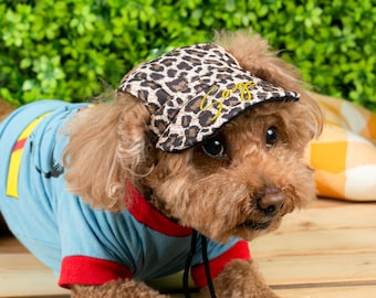 Embroidery Dog Hat Personalized Pet Hat Windproof Travel Hats For Puppy Small Pet Dog Outdoor Accessories Cat Hat Adjustable Summer Hat