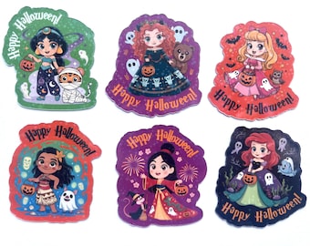 Halloween Princess Holographic Cruise Magnets - Version Four - Set of Six Magnets - Pixie Dust