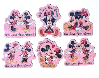 Valentine Mickey Holographic Cruise Magnets - Version One - Set of Six Magnets - Pixie Dust
