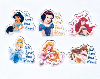 Princess Holographic Cruise Magnets - Set of Six Magnets - Pixie Dust