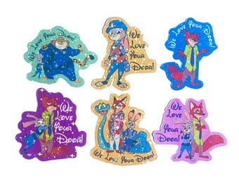 Zootopia Holographic Cruise Magnets - Set of Six Magnets - Pixie Dust
