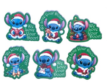 Christmas Stitch Holographic Cruise Magnets - Version One - Set of Six Magnets - Pixie Dust