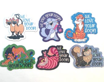 Cat Villains Holographic Cruise Magnets - Set of Six - Pixie Dust