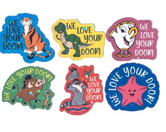 Disney Sidekicks Holographic Cruise Magnets - Version Six - Set of Six Magnets - Pixie Dust