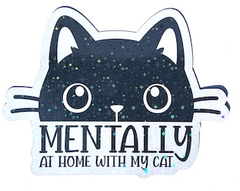 Imán holográfico de gato – Imán para coche para amantes de los gatos / Lindo regalo de gato negro