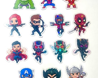 Mini Marvel - Holographic Magnets - Set of Fourteen