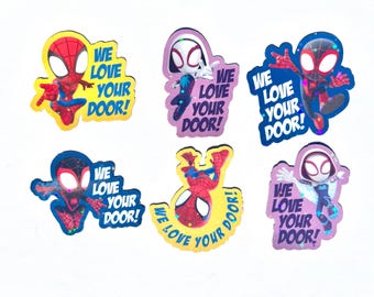 Spidey Holographic Cruise Magnets - Set of Six Magnets - Pixie Dust