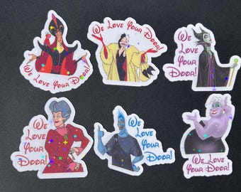 Villains Holographic Cruise Magnets - Version Two - Set of Six Magnets - Pixie Dust