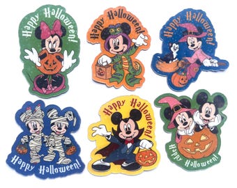 Halloween Mickey and Minnie Holographic Cruise Magnets - Version Two - Set of Six Magnets - Pixie Dust