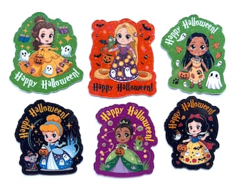 Halloween Princess Holographic Cruise Magnets - Version Three - Set of Six Magnets - Pixie Dust