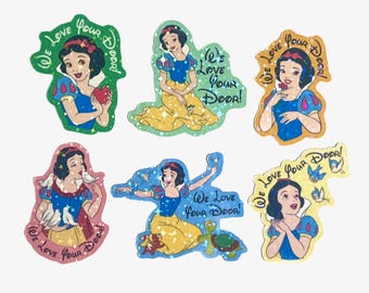 Snow White Holographic Cruise Magnets - Set of Six Magnets - Pixie Dust