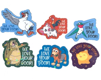 Disney Sidekicks Holographic Cruise Magnets - Version Five - Set of Six Magnets - Pixie Dust