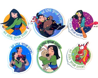 Mulan Holographic Cruise Magnets - Set of Six Magnets - Pixie Dust