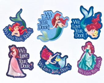 Little Mermaid Holographic Cruise Magnets - Set of Six Magnets - Pixie Dust