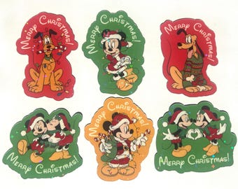 Christmas Mickey and Friends Holographic Cruise Magnets - Version Two - Set of Six Magnets - Pixie Dust
