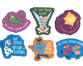 Disney Sidekicks Holographic Cruise Magnets - Version Two - Set of Six Magnets - Pixie Dust