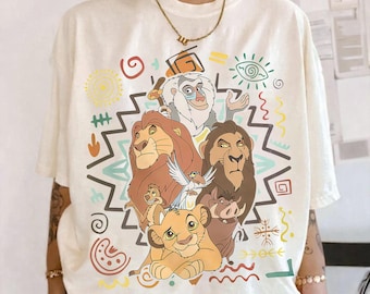 Retro 90s Disney Animal Kingdom Lion King PNG, Timon Pumbaa Hakuna Matata Design, Kid Toddler Gift, Family Trip Digital Download