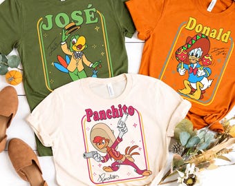 The Three Caballeros Team PNG, Jose Panchito Carioca Donald Tshirt DIY Design, Disneyland Family Trip, Disney Family Matching Printable File