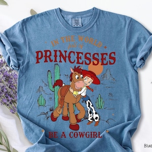 World of Princesses be a Cowgirl, Vintage Jessie and Bullseye png, Retro Long Live Cowgirl Png, Cowgirl Png, toy story Magic Castle, 300 DPI image 2