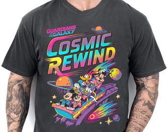 Retro 80s Guardians Of The Galaxy PNG, Cosmic Rewind Tshirt Print File, Mickey and Friends PNG, Walt Disney World Family Trip Digital PNG