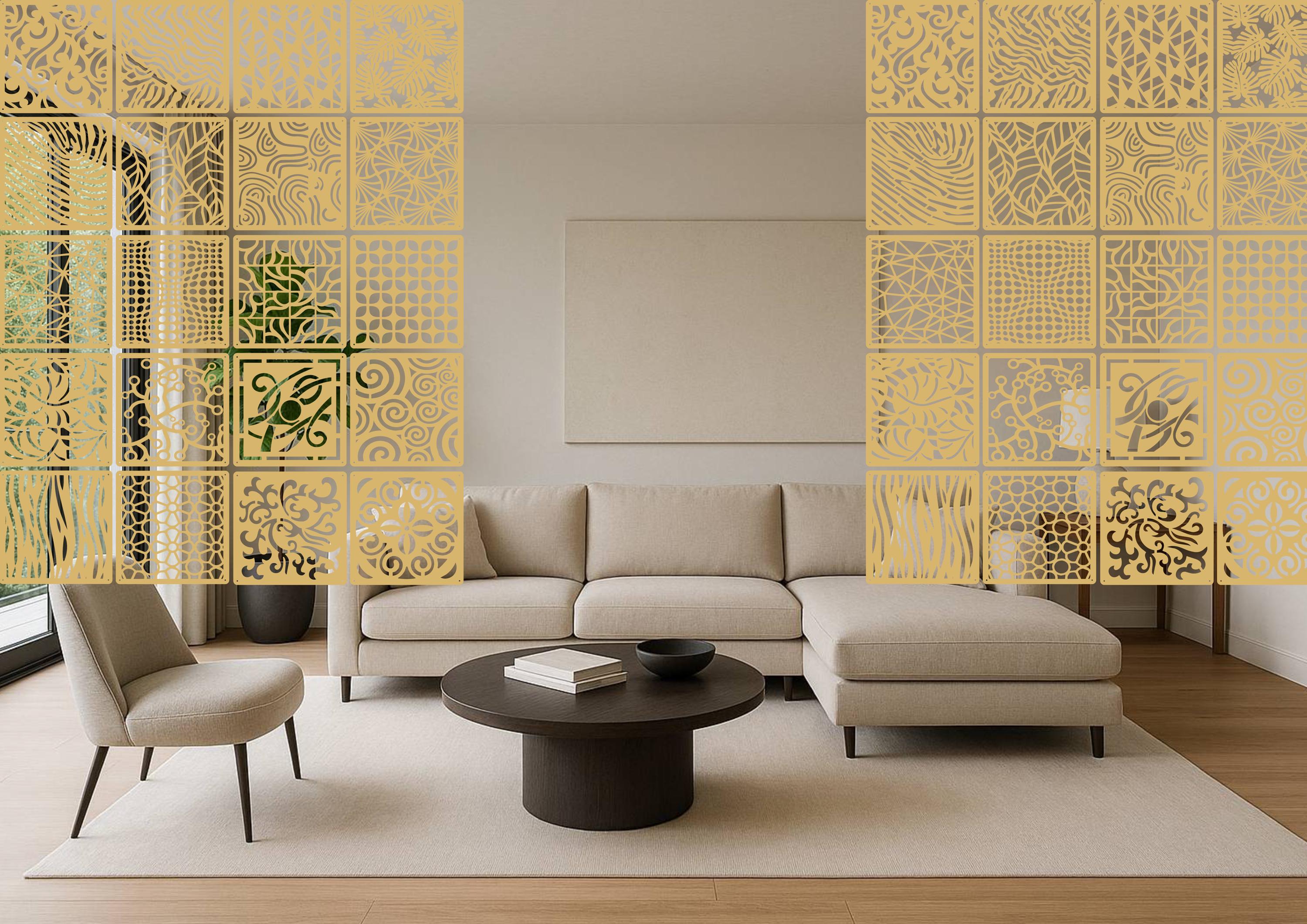 Modern Room Divider - Handing Wall - Room Divider Panels - Wooden ...