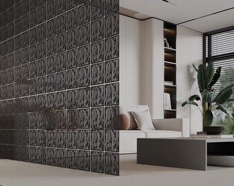 Decorative Wooden Room Divider Panel | Modern Laser Cut Partition | Natural Plywood Hanging Wall Art