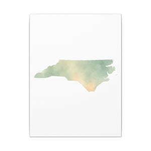 Watercolor North Carolina Wall Art, Matte Canvas Print, Home Decor, Minimalist Art, Housewarming, North Carolina Love