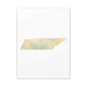 Aquarel Tennessee muurkunst, matte canvasprint, woondecoratie, minimalistische kunst, housewarming, Tennessee Love