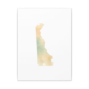 Watercolor Delaware Wall Art, Matte Canvas Print, Home Decor, Minimalist Art, Housewarming, Delaware Love