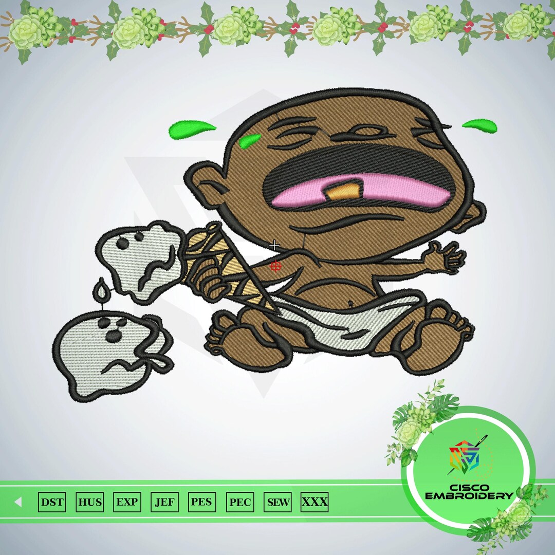 Crying Pattern Funny Crying Infant Stitch File | Cartoon Kid Design | Humor Machine ...