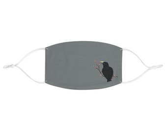 Ms. Mabel ( Black Bird / Crow Double Layer Fabric Face Mask