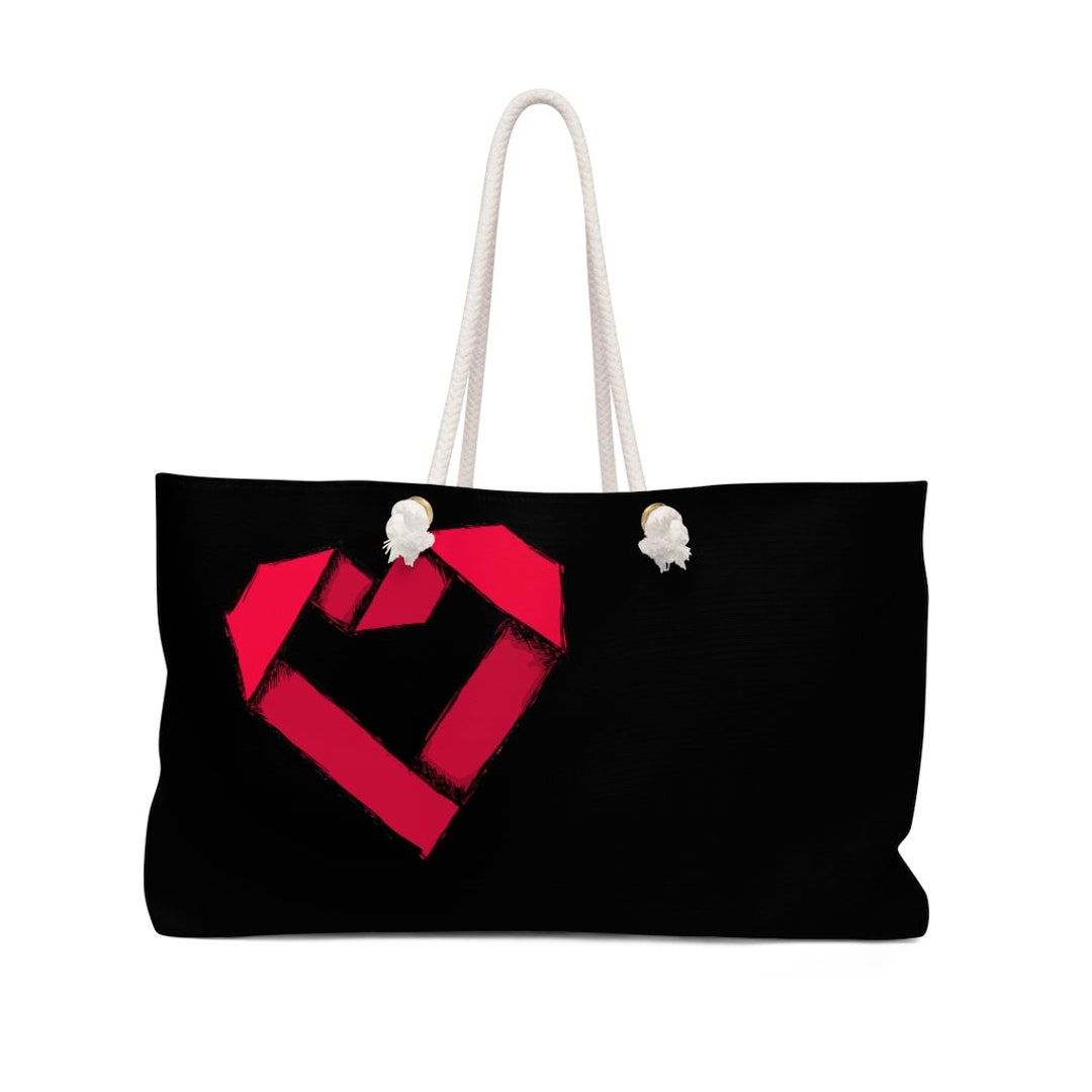Origami Heart Weekender Bag: Oversized Travel Tote - Etsy