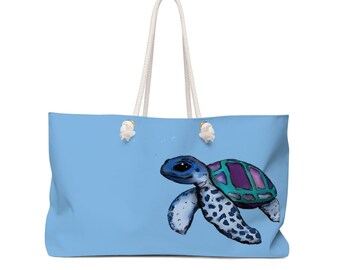Janis Sea Turtle: Rope Handle Weekender Bag