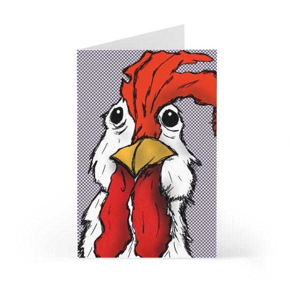 Mr. Chicken - Blank Greeting Cards (7 pcs) with envelopes