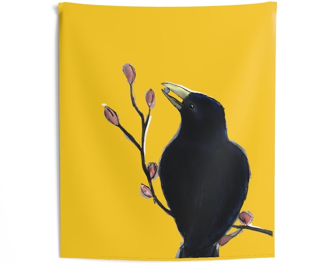 Ms. Mabel Brilliant Yellow Indoor Wall Tapestries