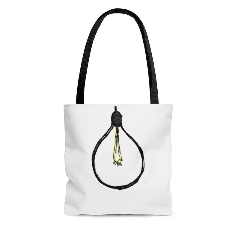 Light Bulb Black HandleTote Bag