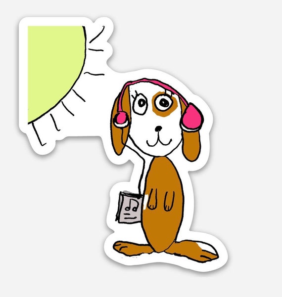 Stella ( dog ) vinyl sticker