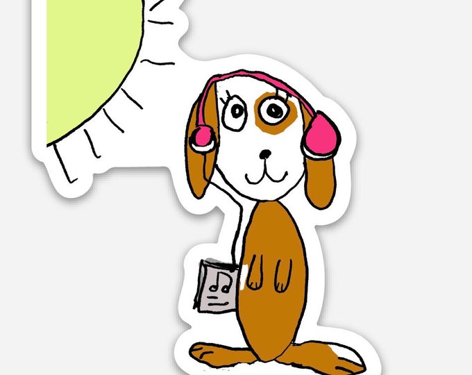 Stella ( dog ) vinyl sticker